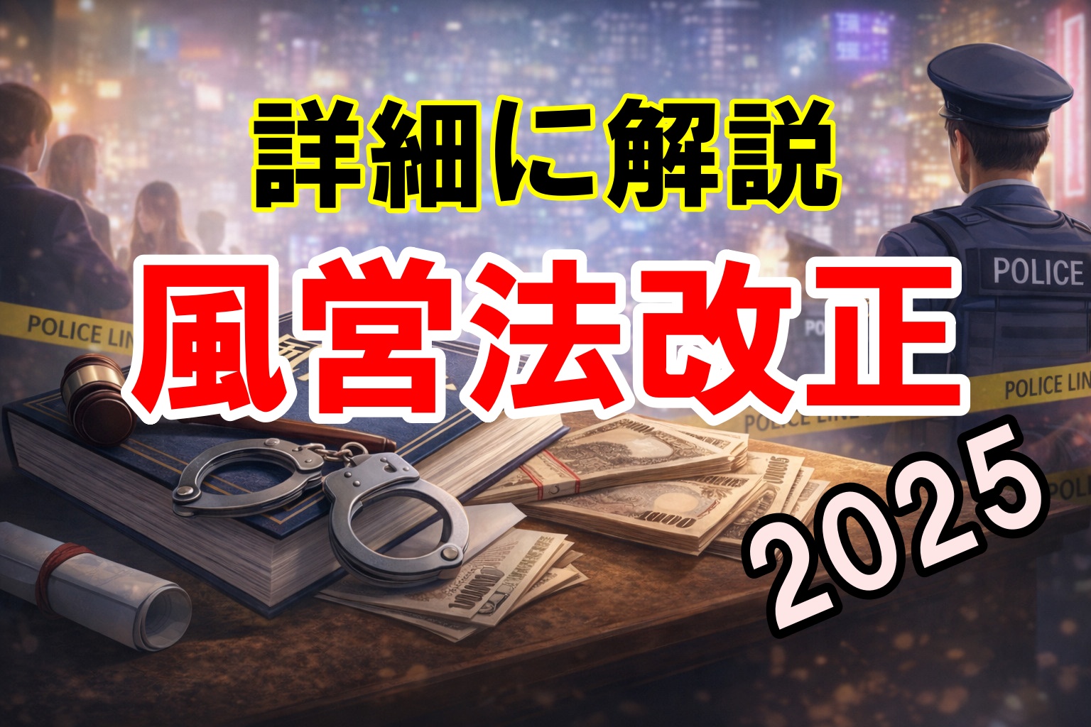 風営法改正の内容をわかりやすく解説！2025年11月から何が変わった？2026年以降の対応を考える
